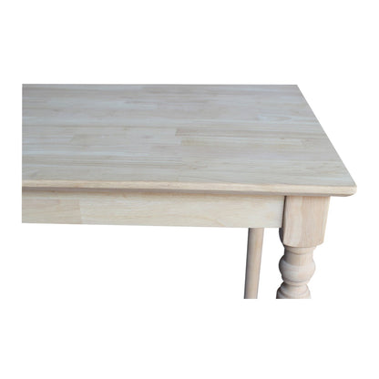 International Concepts Solid Wood Top Table with Turned Legs, Bar Height - WoodArtSupply