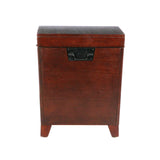 SEI Furniture Pyramid Storage Trunk End Table, Espresso SEI Furniture
