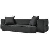 SUYOLS 2-in-1 Convertible Couch Bed with 2 Pillows - Folding Floor Couch & Sleeping Mattress - Washable Cover & Memory Foam Sleeper for Living Room/Guest Room/Home Office/Van Trip, Twin XL, Dark Grey SUYOLS