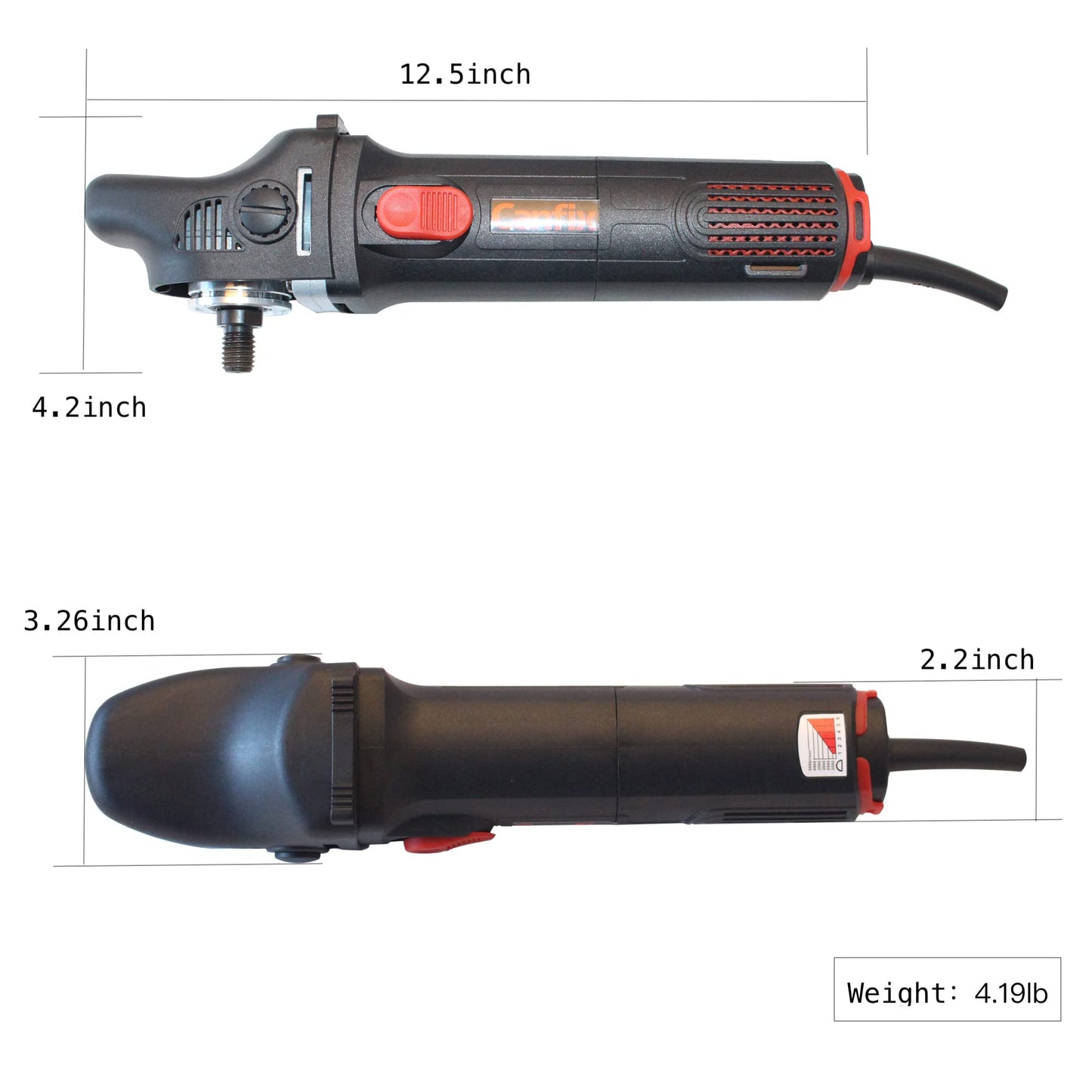 Canfix Mini Rotary Car Polisher Machine Buffing with Pads and M14 Extension Shafts - WoodArtSupply