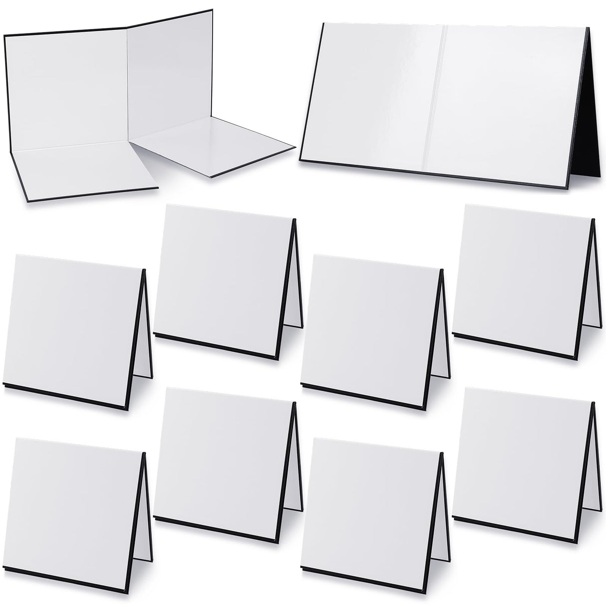 Zhanmai 10 Pcs Blank Game Board 18 x 18 Inches Quad Fold Dry Erase Make Your Own Game Board Folding Cardboard for School Classroom DIY Games Entertainment Activities Zhanmai