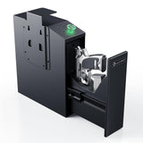 Gun Safe, Slider Biometric Gun Safe for Handgun Supports 3 Quickly Access Ways, Fingerprint, PIN Code and Key, Pistol Safe for Car, Truck, Desk, Bedside Handgun Safe ADIMO