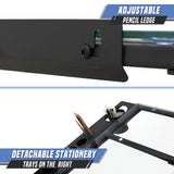 SFIHOME Adjustable Drafting Table & Stool Set, Art Desk with Additional Slide-Out Table Design, Versatile Drawing Table with Storage, for Art, Drafting and Creative Tasks, Black SFIHOME