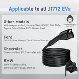 EVCONN J1772 Extension Cable, 20ft 40A 110V-240V EV Charger Extension Cable Compatible with All J1772 EV Chargers for Level 1/2 Stations with Carrying Bag EVCONN