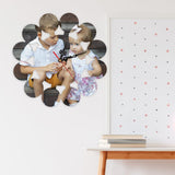 TEHAUX Sublimation Wall Clock Round Wall Clock Sublimation Clock Blank Sublimation Alarm Clocks Heat Press Blank Clock Non-Ticking Wall Clocks 3D Wall Clock Child Puzzle Hot Pressing TEHAUX