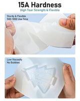 Nicpro 92OZ Silicone Mold Making Kit, Super Elastic Liquid Silicone Rubber for Mold Making, Fast Cure Translucent Platinum Silicone with 12 Mica Powder for Casting Resin Nicpro