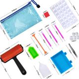 22 Pieces 5D Diamonds Painting Tools and Accessories Kits with Diamond Painting Roller and Diamond Embroidery Box for Adults or Kids Suptikes
