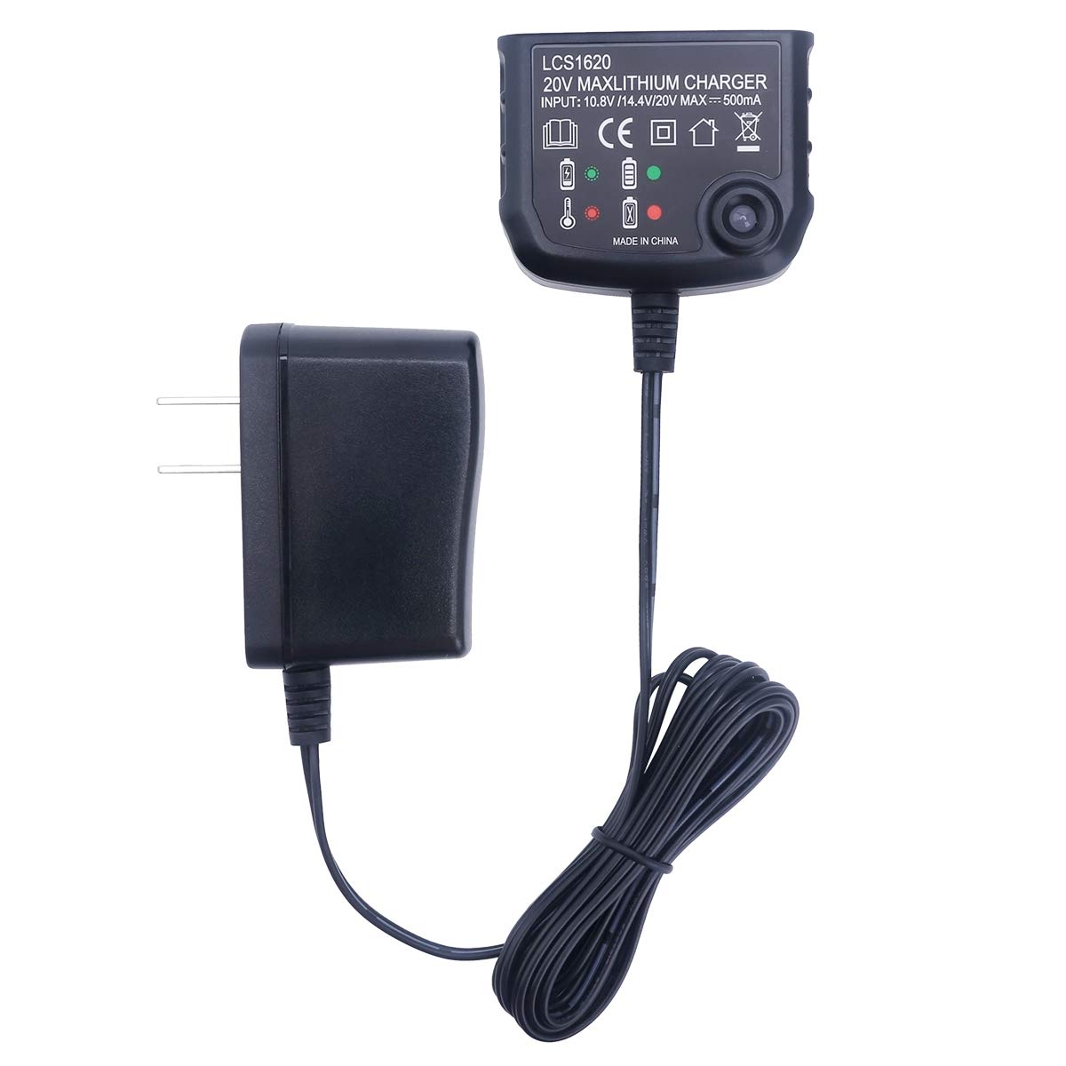 Lasica Replacement for Black and Decker 20V Lithium Battery Charger LCS1620B Compatible with Black & Decker 20 Volt Max Lithium Battery LBXR20 LBXR2020-OPE LB2X3020 LB2X4020 LBX4020 90590282 BDCAC202B Lasica