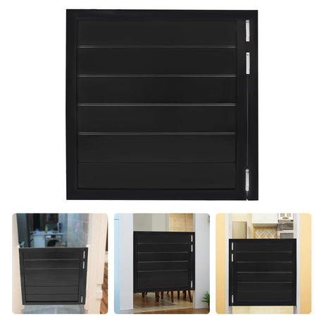 Cafe Door Swinging Door Wood Saloon Door Half Door for Kitchen Partition Doorways Bar, Single Wood Cafe Door Swinging Doors for Interior Entrance Partition Includes Hinges (Black, 35.4x35.4in) Pinelicorn