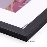 Vittanly 11x14 Picture Frame, Display Pictures 8x10 with Mat or 11x14 without Mat, Photo Frame for Wall or Table Top Display, Black, 1 Pack Vittanly