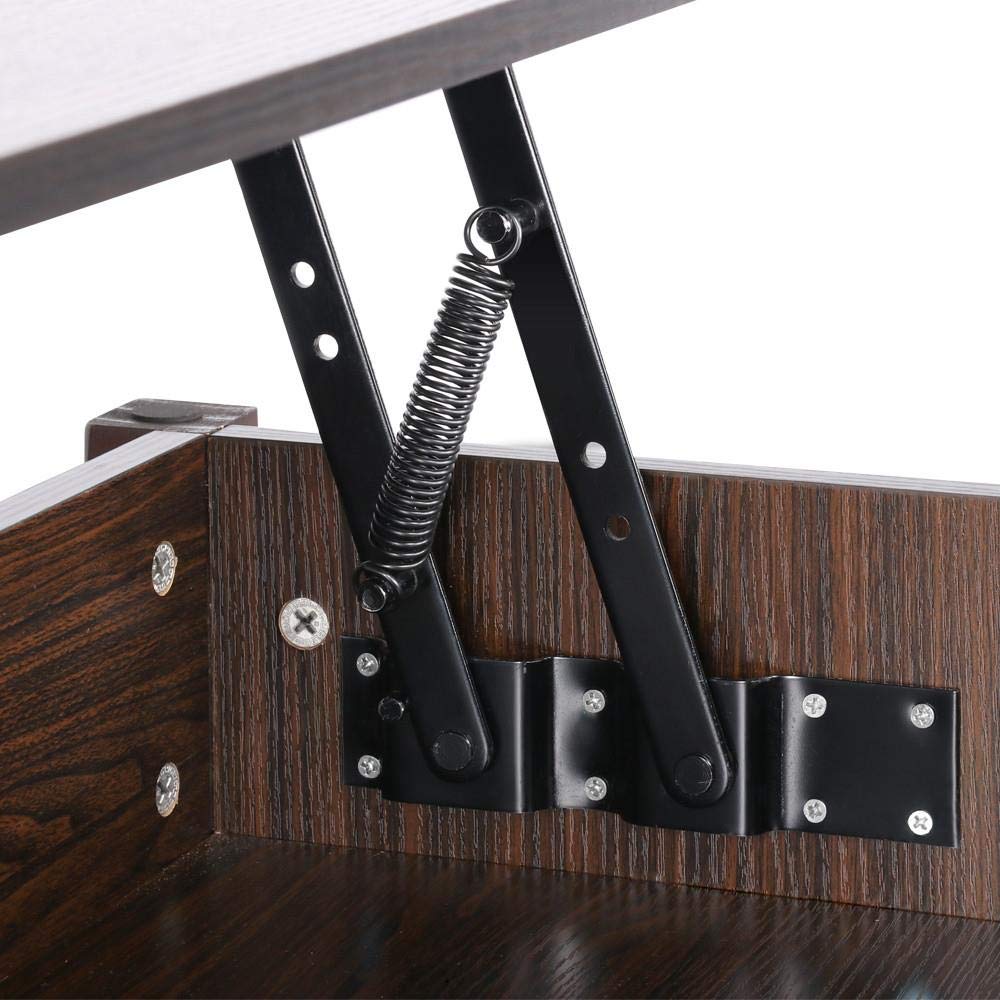 Yaheetech Coffee Table, 41in Lift Top Coffee Table with Storage Hidden Compartment & Shelf, Retro Coffee Center Table with Lift Tabletop for Living Room, Espresso Yaheetech