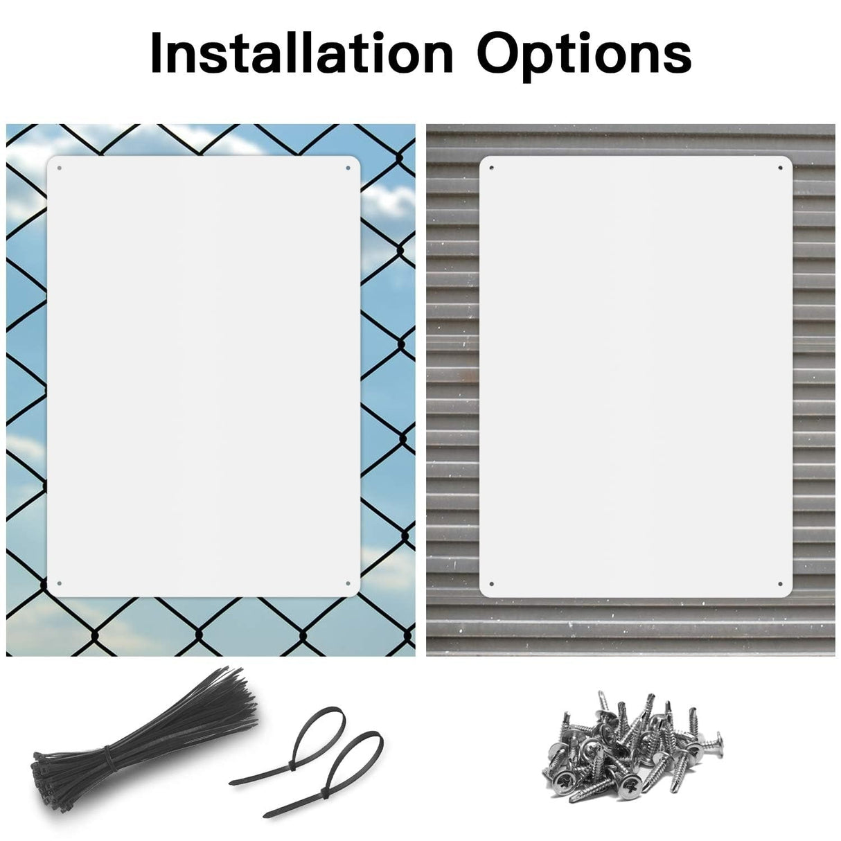 MUXYH 4 Pack White Sign Blanks, 14 x 10 Inches, Sturdy Rust Free Aluminum Metal Signs White Color Blank Sign, Waterproof, Easy Mounting, Indoor or Outdoor Use MUXYH