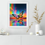 NWQZBYHT Butterfly Diamond Art Kits for Adults,5D Diamond Painting Kits for Beginner,DIY Round Full Drill Diamond Dots Paintings Picture Gem Art Kits for Adults Crafts Home Wall Decor 12x16 Inch NWQZBYHT