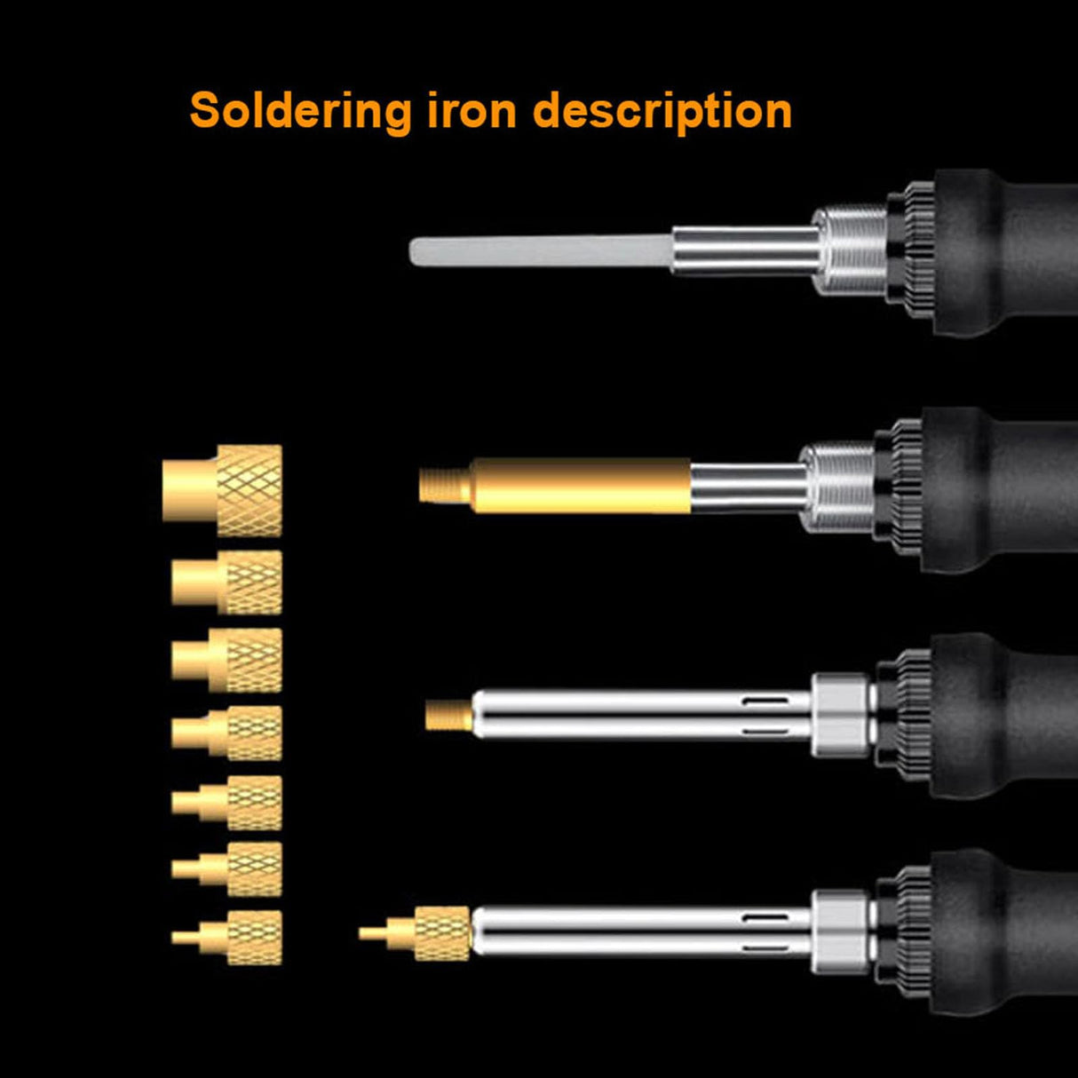 60W Digital Soldering Iron Heat Set Insert Tool with Heat Set Insert Tips and 100 Pcs M3x4x4.2 Threaded Inserts … Cxydm