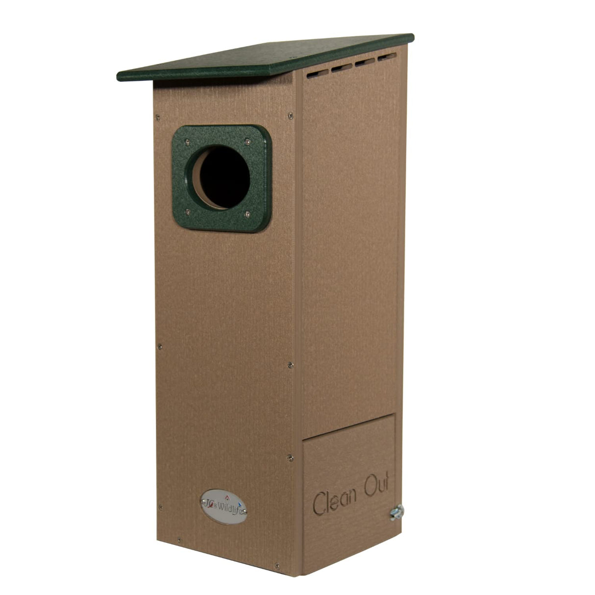 JCs Wildlife Poly Lumber Wood Duck House (Green and Tan) JCs Wildlife