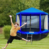 Outdoor Fitness Trampoline Canopy Tent - 14FT Rainproof Snow Sun Shade Roof Cover, No Frame BIWKONI