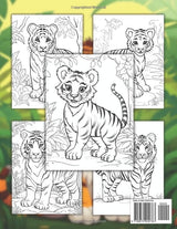 Tiger Coloring Book For Kids: +40 Fun And Easy Drawings Of Cute Tiger To Color For Kids, Boys And Girls Who Love Tigers, Stressrelief Relaxing Majosta