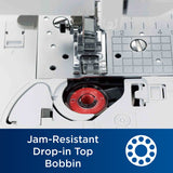 Brother Sewing and Quilting Machine, Computerized, 165 Built-in Stitches, LCD Display, Wide Table, 8 Included Presser Feet, White, 20x12x17 Brother