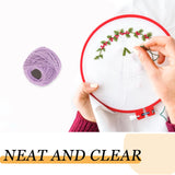 Wakauto 16 Roll Embroidery Thread Floss Set Wool Cotton Cross Stitch Threads Polyester Embroidery Machine Thread Kit Sewing Thread Craft Making for Bracelet String Wakauto