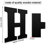 4 Pieces 12 Inch Home Sign Wooden Home Letters Wall Hanging Large Home Sign Decor for Home, Living Room, Farmhouse (Black) Jetec