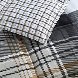 Eddie Bauer - Twin Comforter Set, Reversible Plaid Bedding with Matching Sham, Oeko-Tex Certified, Dorm Essentials (Normandy Grey) Eddie Bauer