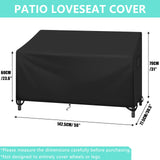 Kovshuiwe Patio Furniture Covers,4-Piece Outdoor Veranda Patio Garden Furniture Covers Set Waterproof - Upgraded 420D Heavy Duty Oxford Fabric Rattan Furniture Cover for Chair Sofa(Black) Kovshuiwe