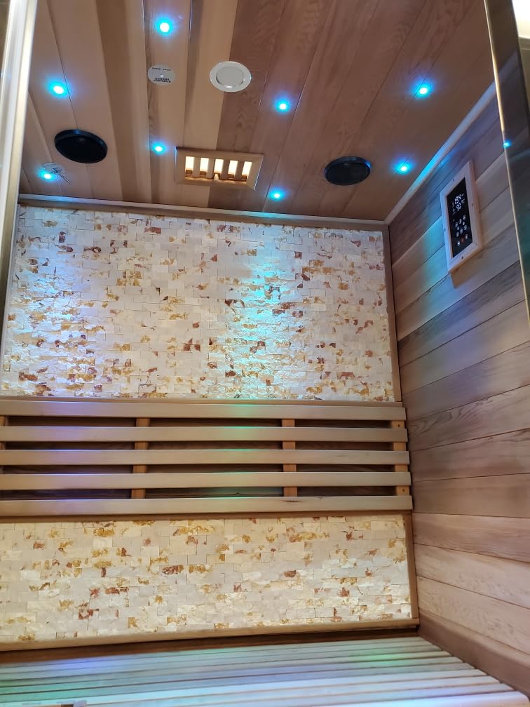 Canadian Red Cedar Wood Swedish Indoor Traditional Wet/Dry 1-2 Person Sauna SPA with 6KW 200F Heater and Rocks - WoodArtSupply