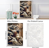 KYOQFVN Jesus and Wolf Paint by Numbers for Adults - DIY Adult Paint by Number Kit on Canvas, Easy Acrylic Painting Kits for Home Wall Decor 16x20 Inch（Without Frame） KYOQFVN