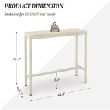 Cozyman Outdoor Bar Table, 45" Patio Bar Height Counter Table, Weather Resistant, Waterproof HDPS Slatted Top Console Table for Hot Tub, Balcony, Yard, Indoor or Outdoor Use, Sand Cozyman