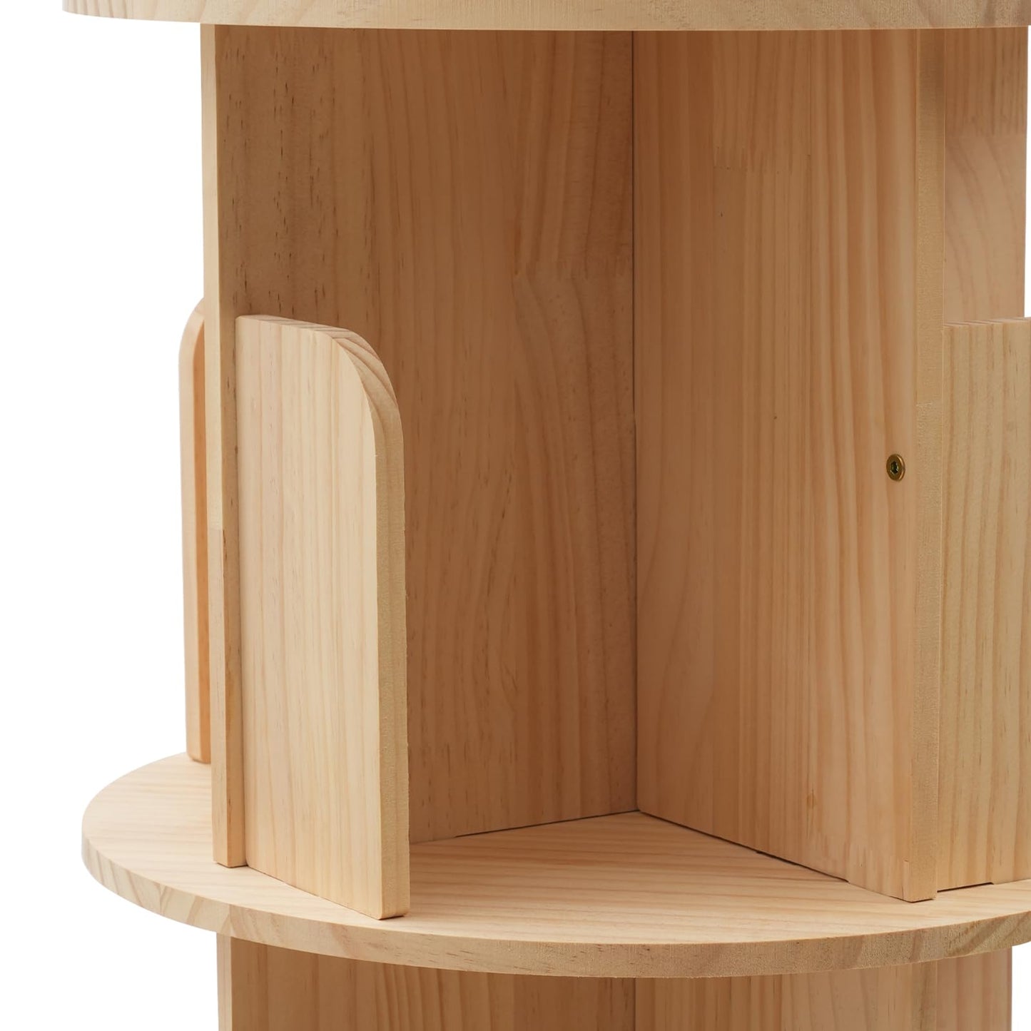 Netcoin 360° Freestanding Rotating Wooden Bookshelf for Efficient Storage and Display - WoodArtSupply