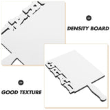 4pcs Graduation Decoration Fan Photo Frame Graduation Picture Holder Sublimation Wooden Picture Frame Photo Plaque Frame Blank Picture Frame Grad Decoration Handheld White MAGICLULU