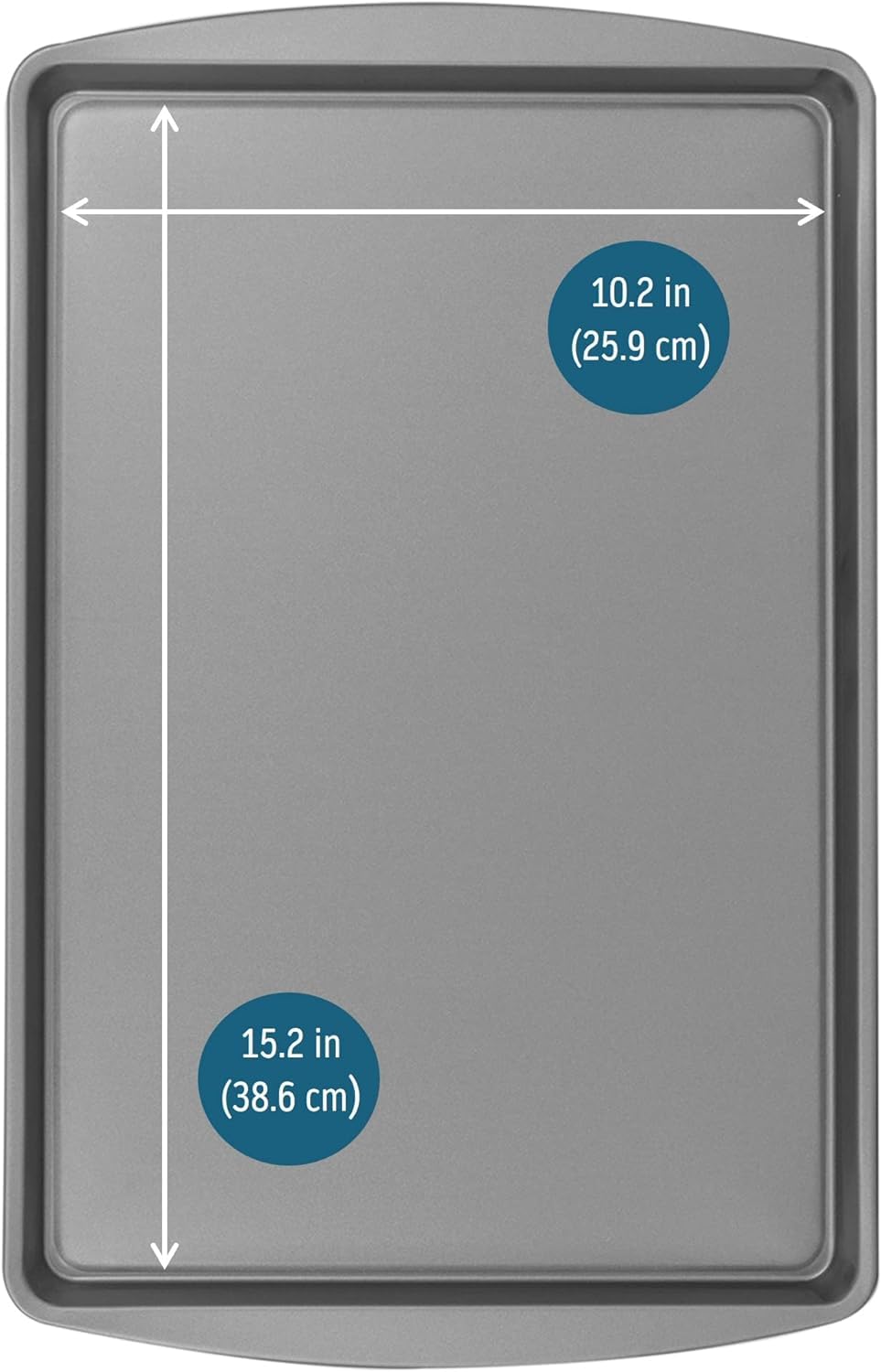 BakerEze Medium Nonstick Cookie Pan, 15.2''L x 10.2''W, Set of 3 G & S Metal Products Co