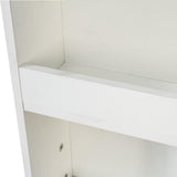 KEIKI 70.87" H Display Storage Cabinet with 4-Tier Shelf, 3 Side Drawers & 4 Small Display Shelves, Modern Wooden Tall Bookshelf Bookcase for Living Room, Office, White (Style A) KEIKI