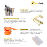 BeeCastle 8-Frame Bee Hives and Supplies Starter Kit,Beehive Kit Dipped in 100% Beeswax,Bee Keeping Supplies-All Beginners Kit Includes Beekeeping Supplies Tool Set and Bee Suit. BeeCastle