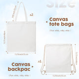 Geyoga 11pcs Sublimation Blanks Softstyle CVC T Shirts Tote Canvas Bags Bucket Hats Scrunchies Drawstring Bags Backpacks Socks Tie Dye Embroidery Kit Geyoga