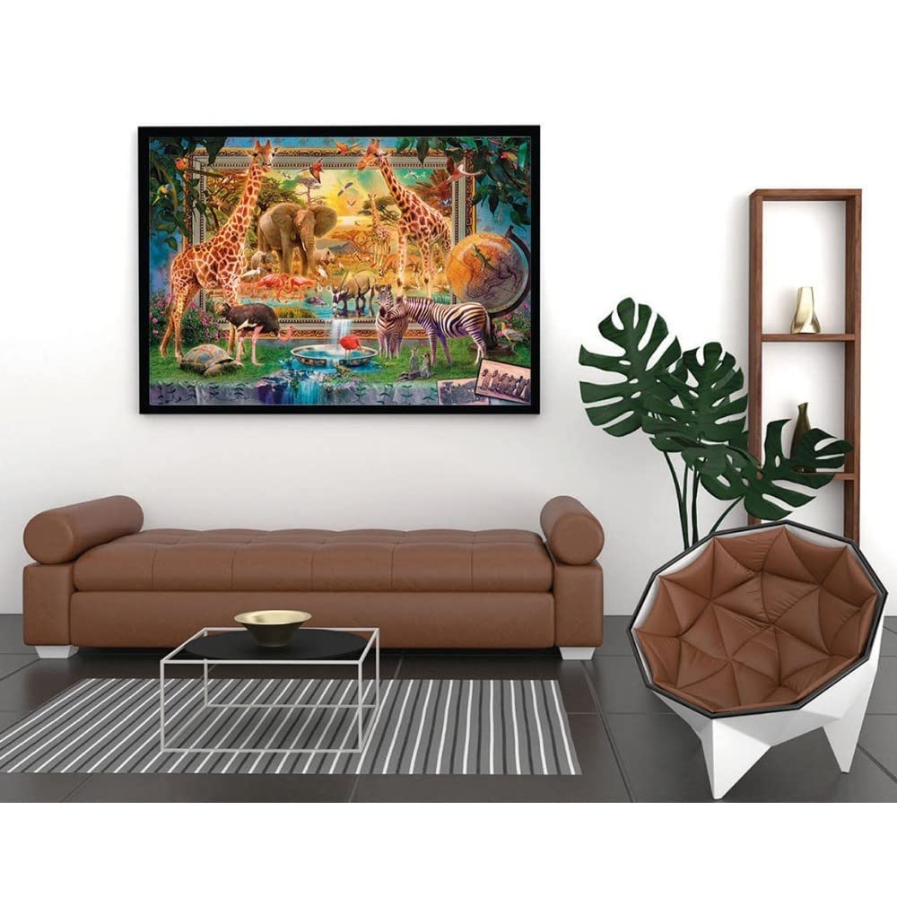 Educa - Savanna Coming to Life- 4000 Piece Jigsaw Puzzle - Puzzle Glue Included - Completed Image Measures 53.5" x 37.75" - Ages 14+ (19285) Educa