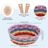 FREEBLOSS 15 Set Basket Weaving Kit Basket Making Kit for Beginners Creative Woven Bowl Raffia Basket Arts and Crafts Projects with Instruction Easter Basket Activities for Easter Eggs FREEBLOSS