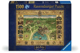 Ravensburger Harry Potter Hogwarts Map 1500 Piece Jigsaw Puzzle for Adults - 12000720 - Handcrafted Tooling, Made in Germany, Every Piece Fits Together Perfectly Ravensburger