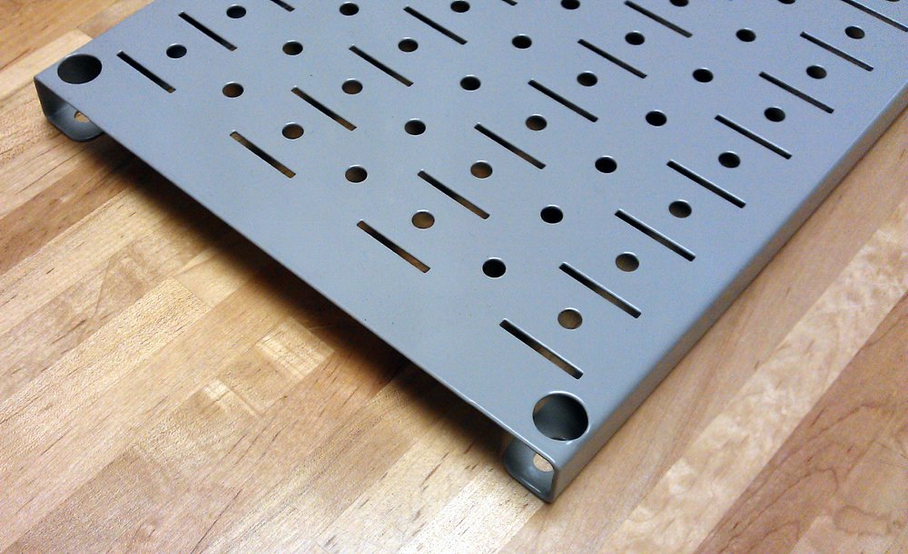 Wall Control Narrow Pegboard Rack 8in x 32in Black Metal Pegboard Runner Tool Board Wall Control