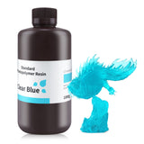 ELEGOO Standard LCD 3D Printer Resin, Fast UV-Curing 3D 405nm UV Resin Photopolymer Resin for High Precision Rapid LCD 3D Printing Clear Blue 1000G ELEGOO
