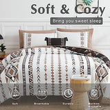 Geniospin King Size Comforter Set- 7 Pieces Boho Bed in a Bag, Western Bedding Set for All Seasons, Reversible Aztec Bedding, Lightweight Comforter Bed Set with Sheets, Pillowcases & Shams Geniospin
