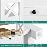 YITAHOME Shoe Cabinet with 2 Flip Drawers, Entryway Shoe Storage Cabinet with Open Shelves, Free Standing Hidden Shoe Rack Storage Organizer for Entryway/Hallway/Closet, White YITAHOME