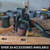 RESTORER Drum Sander Tool for Woodworking, Surface Conditioning, Buffer Polisher, Paint Stripper Remover, WR351K2 Variable Speed with vac attachment, Tool Bag, OHIO family business, 11 x 7 x 7 inches Restorer