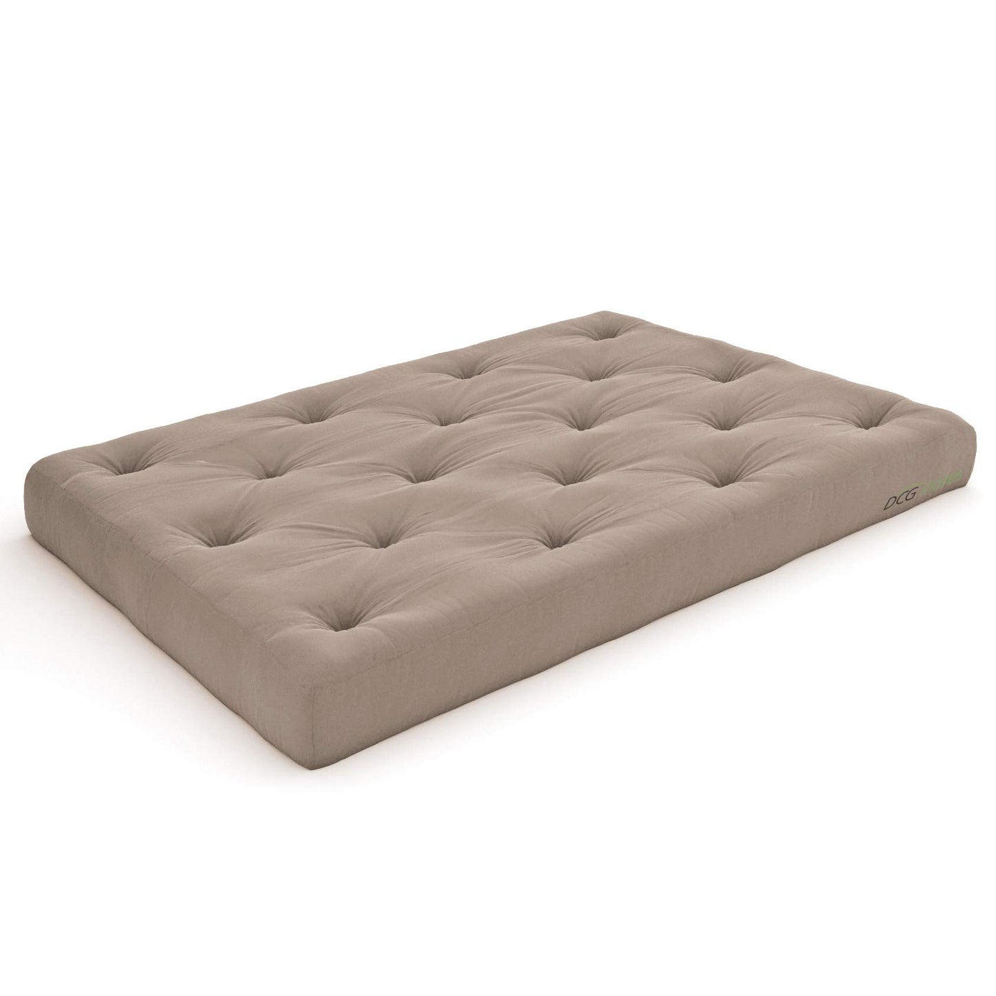 Nirvana Futons Premier Pocket Coil 10-Inch Queen Futon Mattress, Microfiber Khaki - Made in USA