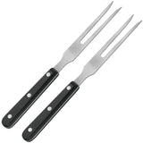 Patelai 2 Pieces Carving Meat Fork Stainless Steel Serving Fork with Plastic Handle 10.6 Inch Long Kitchen Tableware for Barbecue Turkey Dinner Cooking Patelai