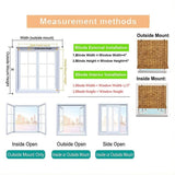 YYQ SHOP Brown Bamboo Window Shades Blinds Retro Bamboo Curtains Roller Shades with Lifting Bamboo Roll Up Window, 24x36 32x72 40x64 Custom Matchstick(Size:24(W) x 36(H) inches) YYQ SHOP