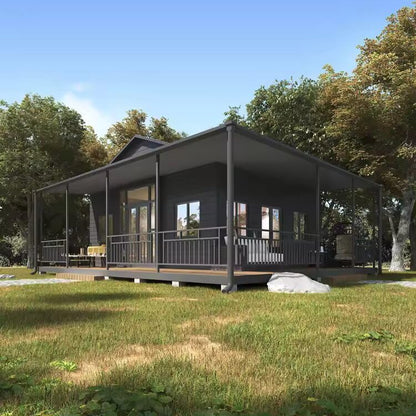 Modern Luxury Tiny House: 20-Foot eco-Friendly Steel prefab Modular Villa with Balcony, Kitchen, Bathroom, and Bedroom, Perfect for a Mobile Vacation Home. (10FT(Basic Design)) - WoodArtSupply