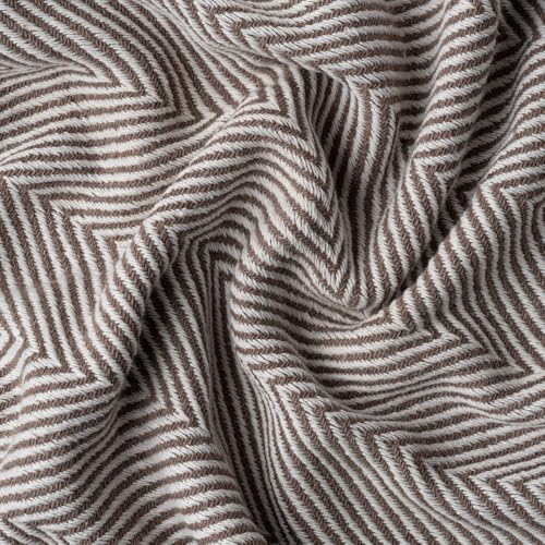 DREAMY RIKKA Cotton Bed Blanket, Queen Size 79 x 90 Inch, Classic Woven Cotton, Breathable All Season Bedding DREAMY RIKKA
