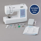 Brother CS5055 Computerized Sewing Machine, 60 Built-in Stitches, LCD Display, 7 Included Feet, White Brother