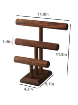 Julysky Bracelet Holder Stand, Bracelet Display with 3 Tier,Jewelry Organizer Stand for Necklaces Bangles and Watches(solid wood) Julysky